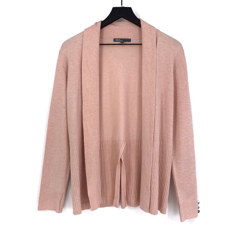 89TH & MADISON Knit Cardigan Pale Pink M
